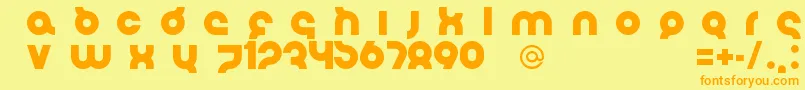 FlirtBoboBold Font – Orange Fonts on Yellow Background