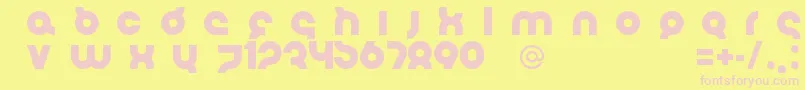 FlirtBoboBold Font – Pink Fonts on Yellow Background