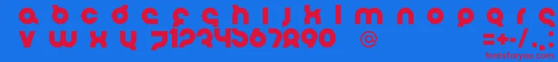 FlirtBoboBold Font – Red Fonts on Blue Background