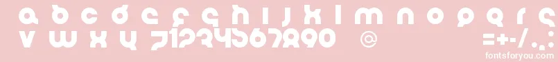 FlirtBoboBold Font – White Fonts on Pink Background