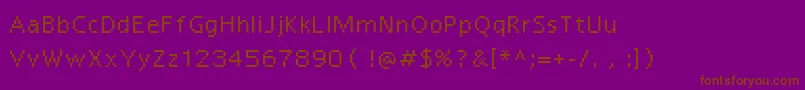 Reactor7-fontti – ruskeat fontit violetilla taustalla