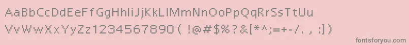 フォントReactor7 – ピンクの背景に灰色の文字