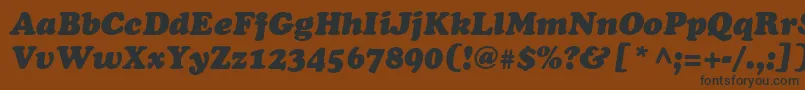 Agcoo4-fontti – mustat fontit ruskealla taustalla