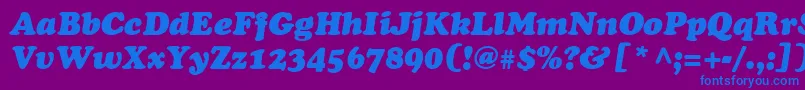 Agcoo4 Font – Blue Fonts on Purple Background