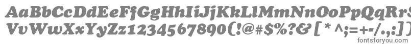Agcoo4-fontti – harmaat kirjasimet valkoisella taustalla