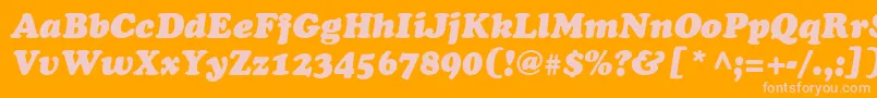 Agcoo4 Font – Pink Fonts on Orange Background