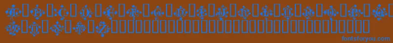 Шрифт MandragoraTM – синие шрифты на коричневом фоне