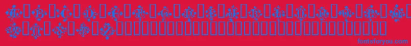 MandragoraTM Font – Blue Fonts on Red Background