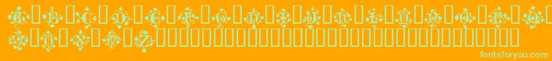 MandragoraTM Font – Green Fonts on Orange Background