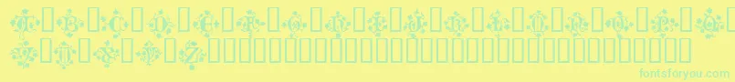 MandragoraTM Font – Green Fonts on Yellow Background