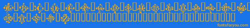 MandragoraTM Font – Orange Fonts on Blue Background