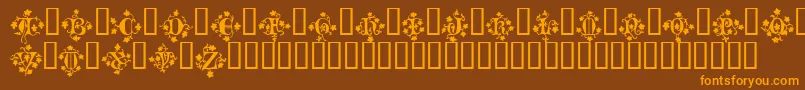 MandragoraTM Font – Orange Fonts on Brown Background