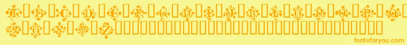 MandragoraTM Font – Orange Fonts on Yellow Background