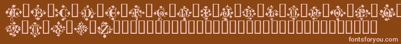 Fonte MandragoraTM – fontes rosa em um fundo marrom