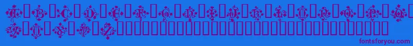 MandragoraTM Font – Purple Fonts on Blue Background