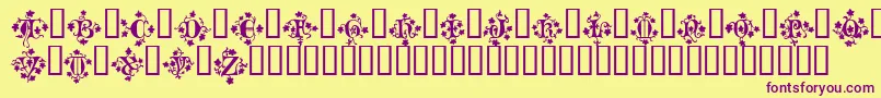 MandragoraTM Font – Purple Fonts on Yellow Background