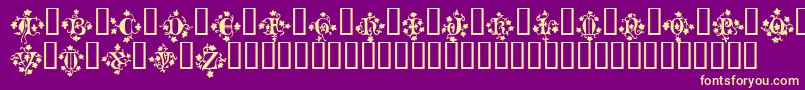 MandragoraTM Font – Yellow Fonts on Purple Background