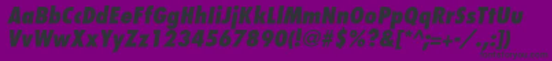 Шрифт FujiyamaextraboldItalic – чёрные шрифты на фиолетовом фоне