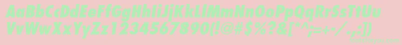 FujiyamaextraboldItalic-Schriftart – Grüne Schriften auf rosa Hintergrund