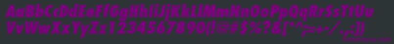 FujiyamaextraboldItalic Font – Purple Fonts on Black Background