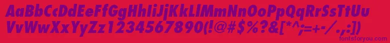 FujiyamaextraboldItalic Font – Purple Fonts on Red Background