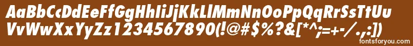 FujiyamaextraboldItalic Font – White Fonts on Brown Background