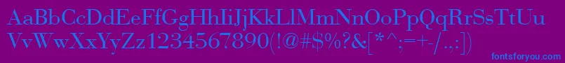 Bedini Font – Blue Fonts on Purple Background