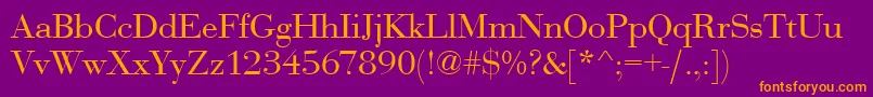 Bedini Font – Orange Fonts on Purple Background