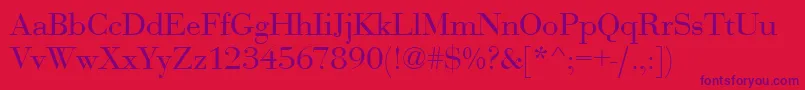 Bedini Font – Purple Fonts on Red Background