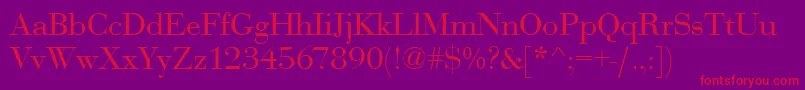 Bedini Font – Red Fonts on Purple Background