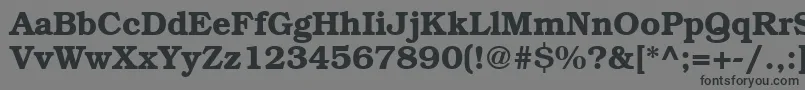 BookwomanDemish Font – Black Fonts on Gray Background
