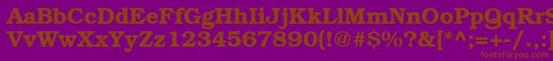 BookwomanDemish Font – Brown Fonts on Purple Background