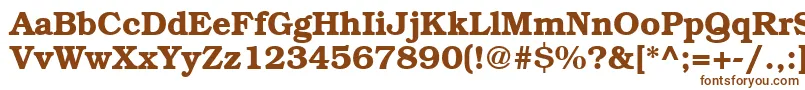 Шрифт BookwomanDemish – коричневые шрифты на белом фоне