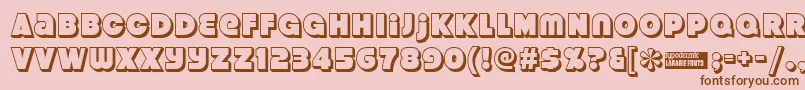 Strenuous3D Font – Brown Fonts on Pink Background