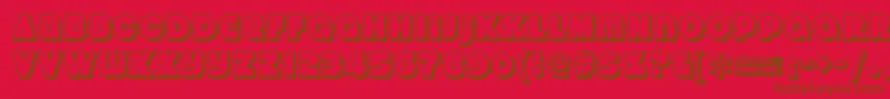 Strenuous3D Font – Brown Fonts on Red Background