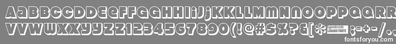 Strenuous3D Font – White Fonts on Gray Background