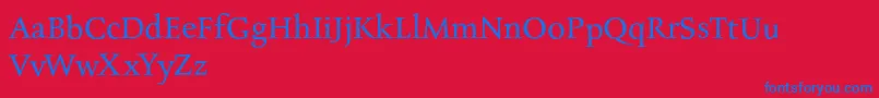 CharpentierrenredNormal Font – Blue Fonts on Red Background