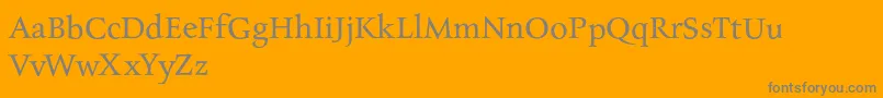 CharpentierrenredNormal Font – Gray Fonts on Orange Background