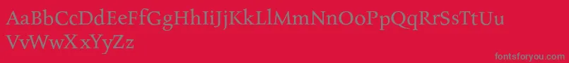 CharpentierrenredNormal Font – Gray Fonts on Red Background