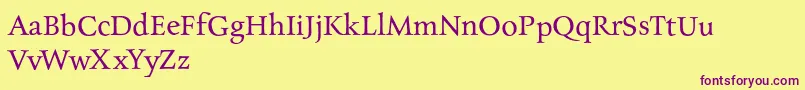 Шрифт CharpentierrenredNormal – фиолетовые шрифты на жёлтом фоне