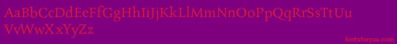 CharpentierrenredNormal Font – Red Fonts on Purple Background