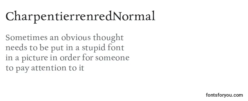Review of the CharpentierrenredNormal (114300) Font