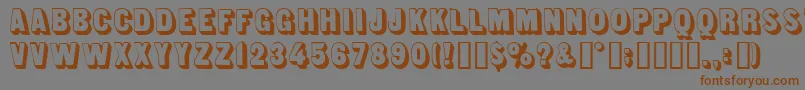 Lunch Font – Brown Fonts on Gray Background