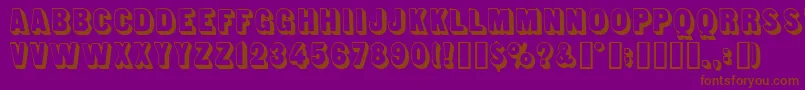 Lunch Font – Brown Fonts on Purple Background