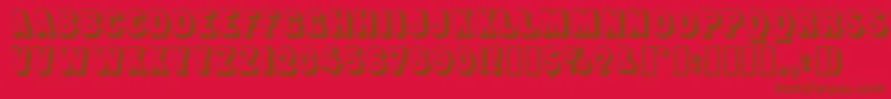 Lunch Font – Brown Fonts on Red Background