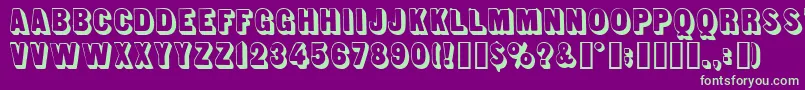 Lunch Font – Green Fonts on Purple Background