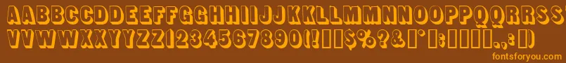 Lunch Font – Orange Fonts on Brown Background