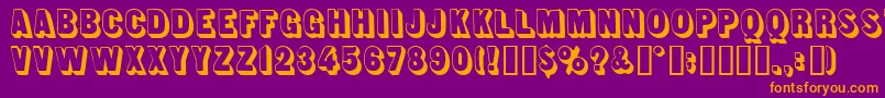 Lunch Font – Orange Fonts on Purple Background