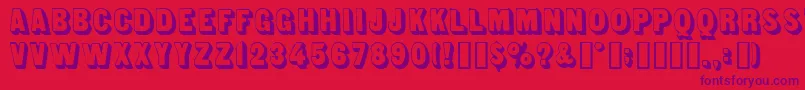 Lunch Font – Purple Fonts on Red Background
