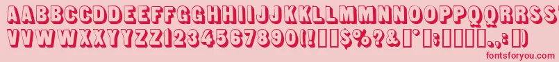 Lunch Font – Red Fonts on Pink Background